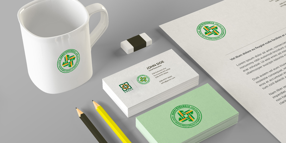 全聯房地產商會綠色建筑分會logo應用vi設計_北京logo設計_高瑞品牌